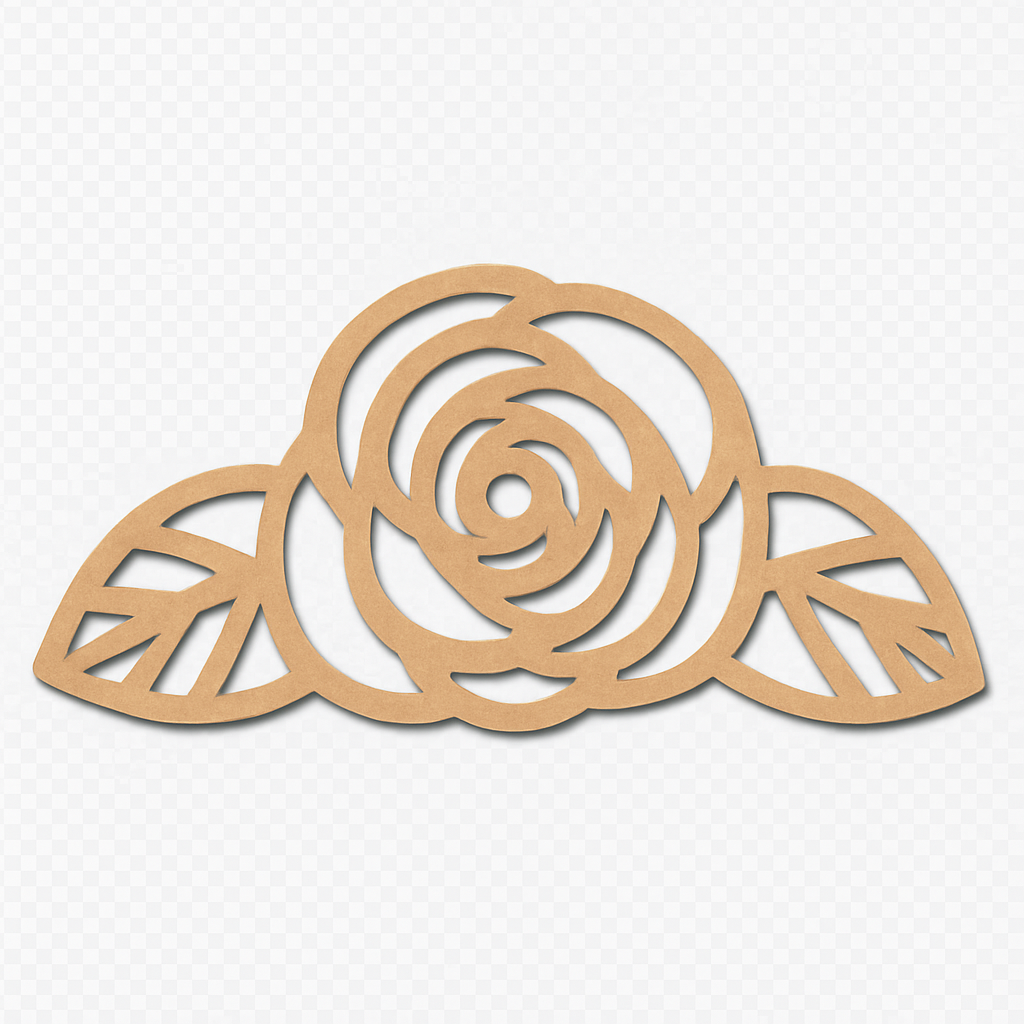 Flower With Leaves Cutout