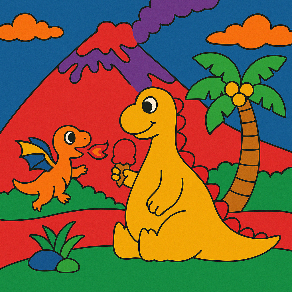Dinosaur Pre-marked Design for painting