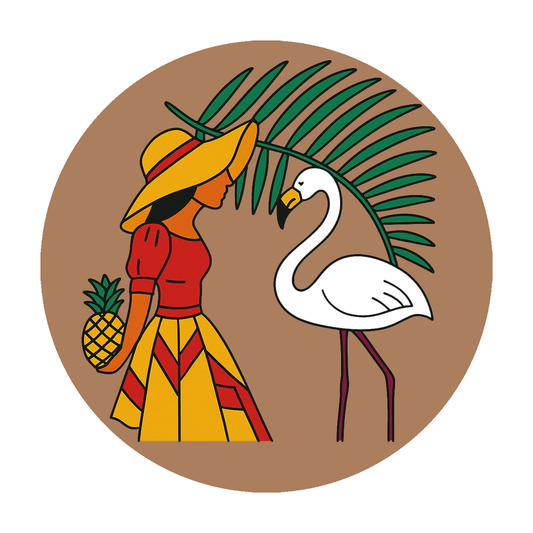 woman with bird Pre-marked Design for painting