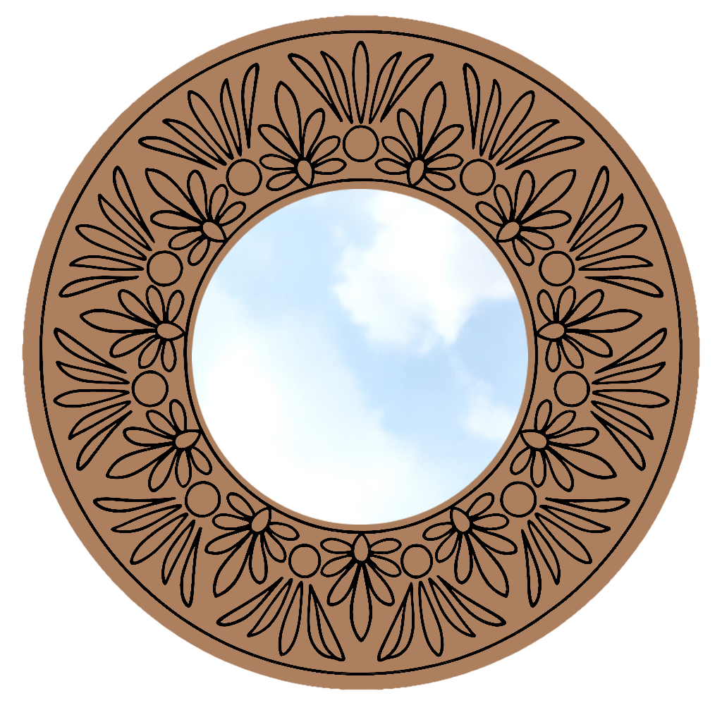 Designer MDF Mirror for DIY Home Decor