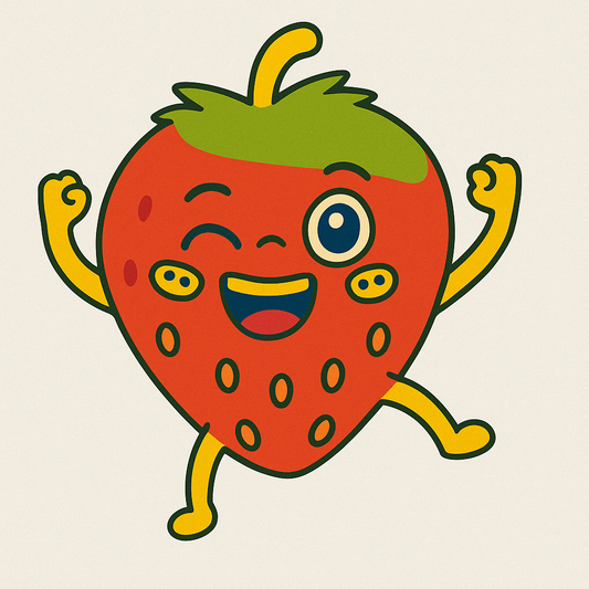 MDF Strawberry Fridge Magnet 01