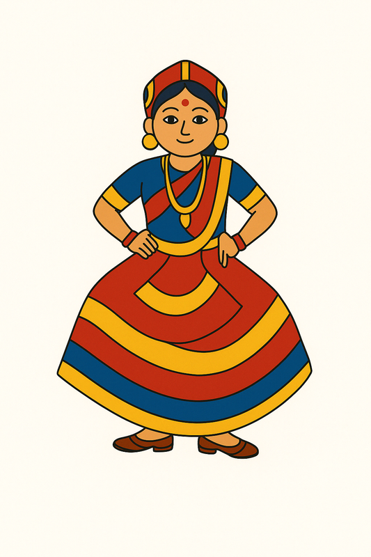 Kathakali Dance Pre Marked Cutout