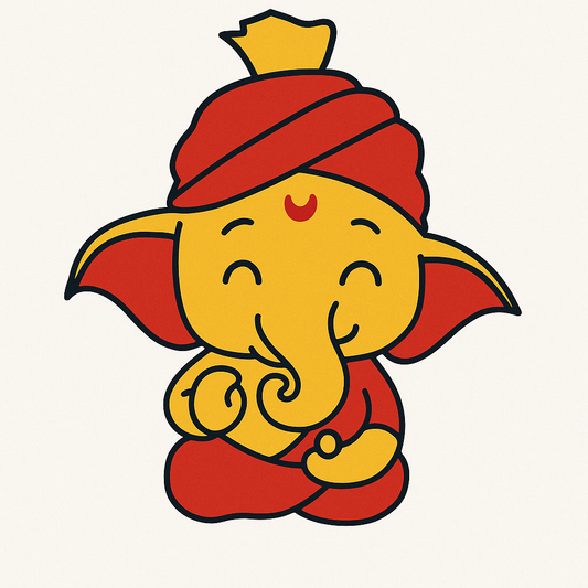 Baby Ganesha MDF Pre-Marked Cutout