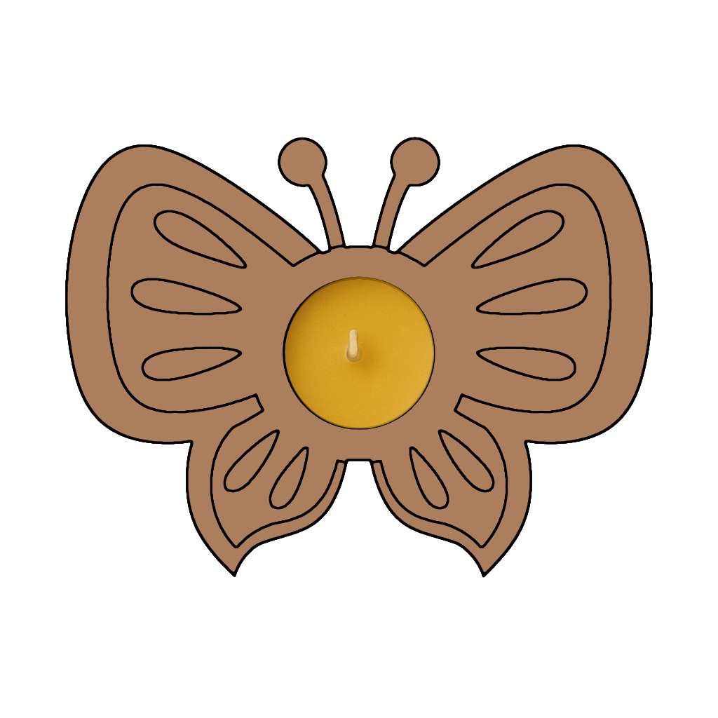 Butterfly T Light Candle Holder Premarked