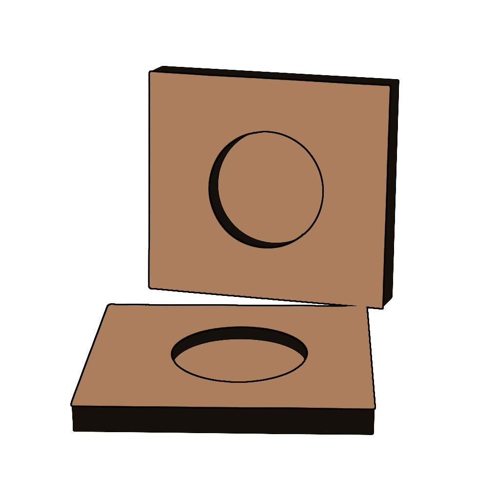 Square Shape MDF Tea Light Holder