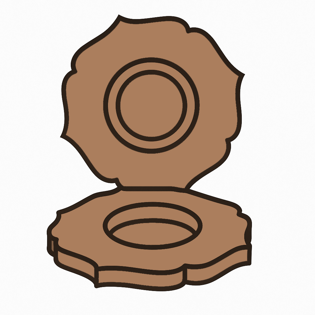 Lotus Shape MDF Tea Light Holder