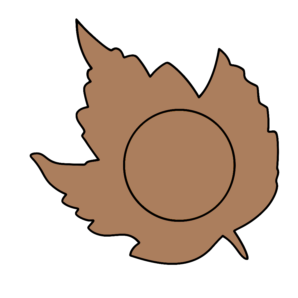 Leaf Shape MDF Tea Light Holder