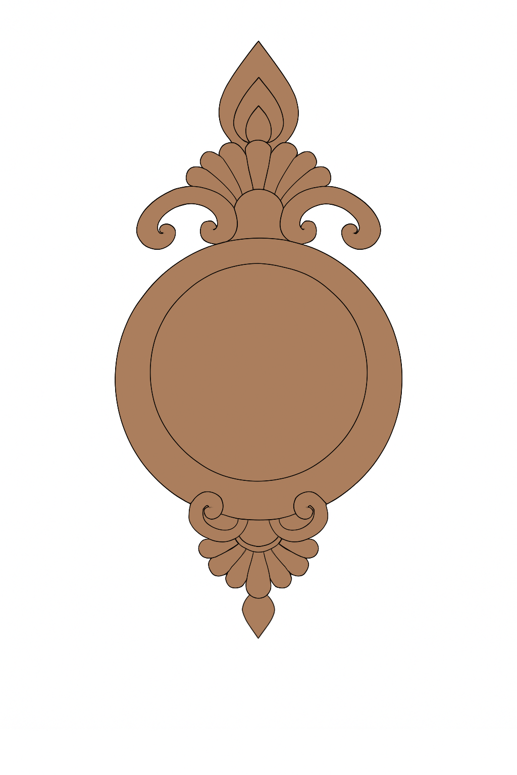 Crowned Circle T Light Candle Holder Premarked