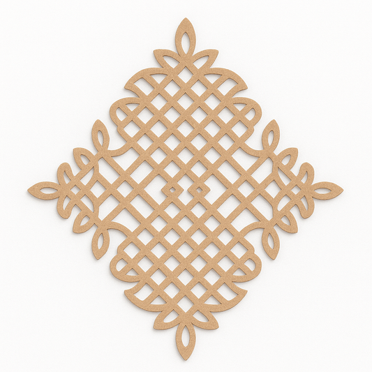 Plain MDF Kolam Art Cutout