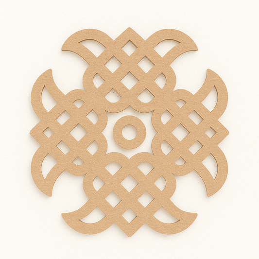 Designer Plain MDF Kolam Art Cutout