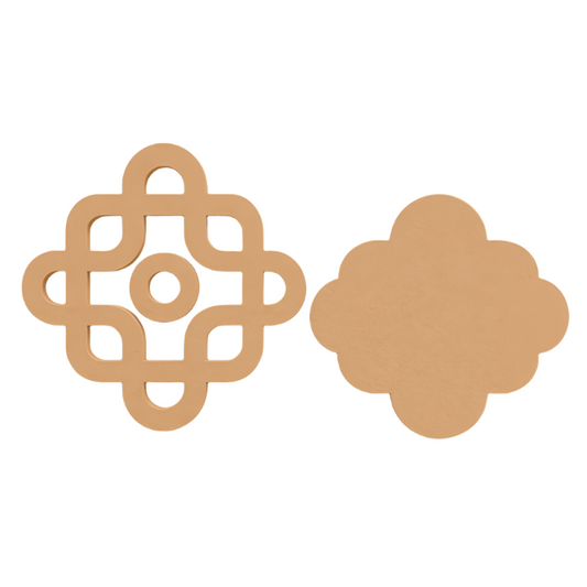 Simple Pattern Plain MDF Kolam Art Cutout