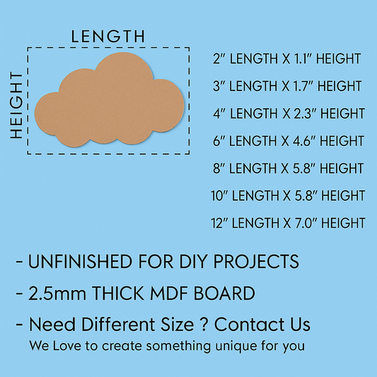 Cloud DIY MDF Cutout