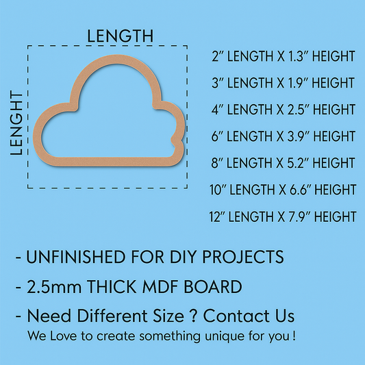 Cloud MDF DIY Cutout