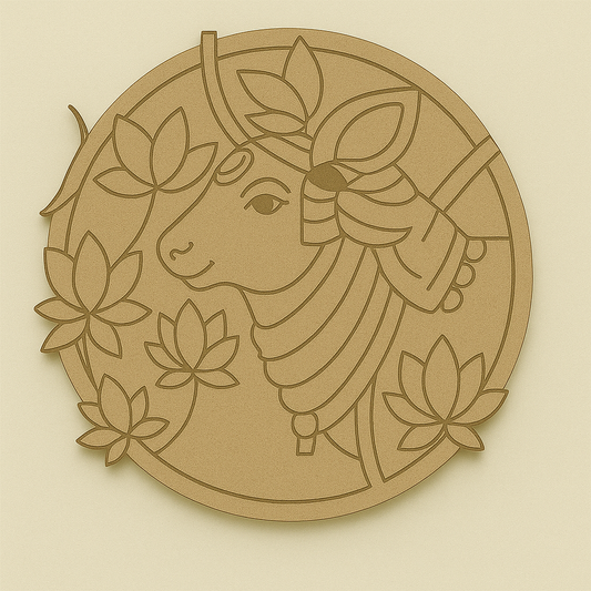 MDF Pre Marked Cow Round