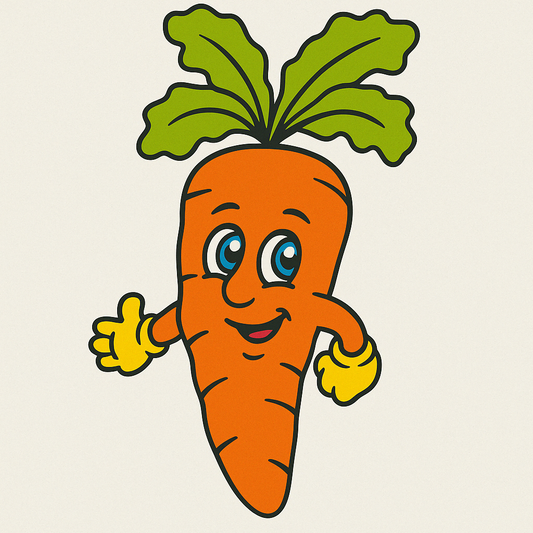 MDF Carrot Fridge Magnet