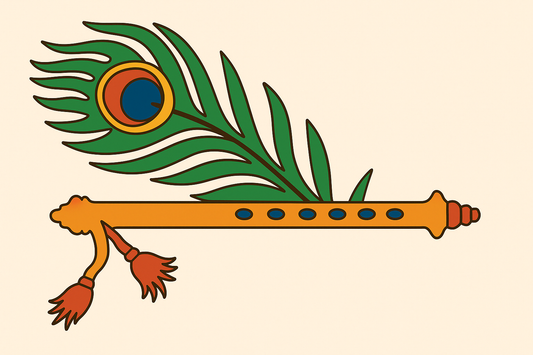 Lord Krishna Flute Pre-Marked Cutout