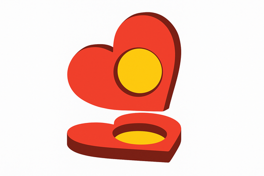 Heart Shape MDF Tea Light Holder