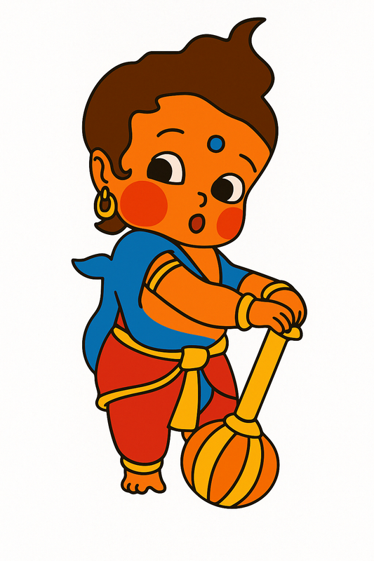 Baby Hanuman MDF Pre-Marked Cutout