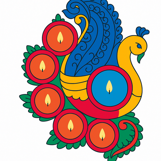 Peacock T Light Candle Holder