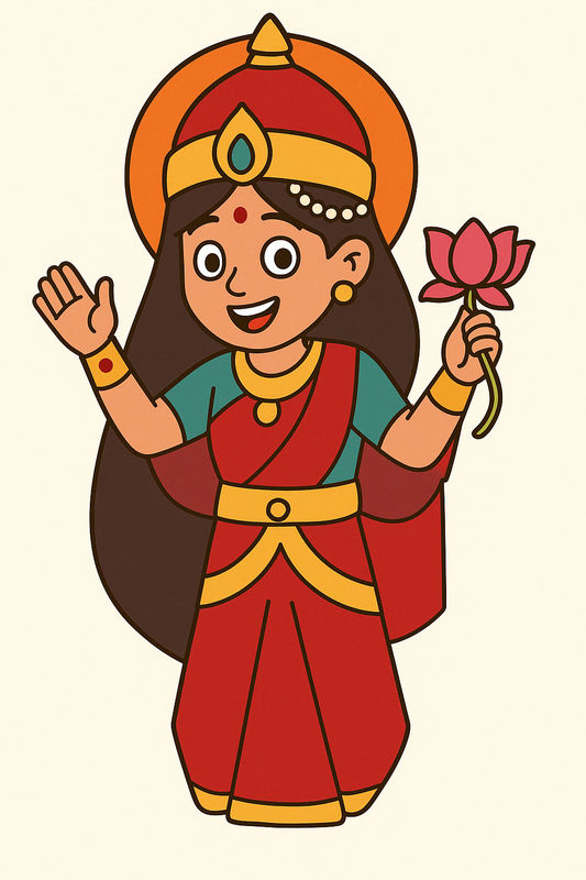 Goddess Lakshmi Pre-Marked Cutout