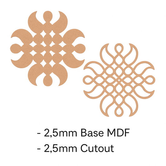 Vintage Plain MDF Kolam Art Cutout