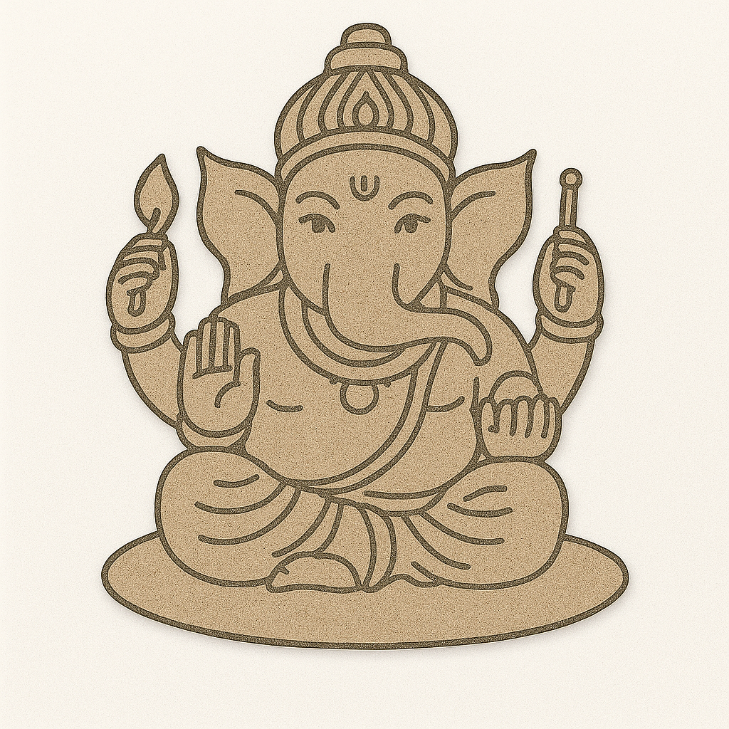 Ganesh Ji MDF Pre-Marked Cutout