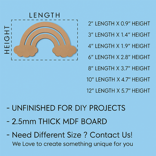 Rainbow With Clouds DIY Cutout