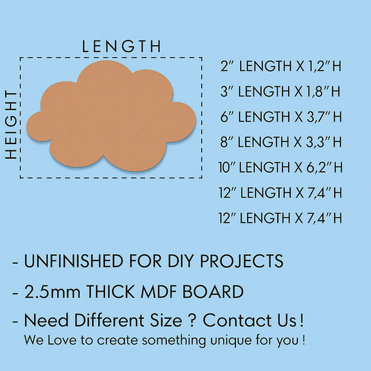 Cloud MDF DIY Cutout