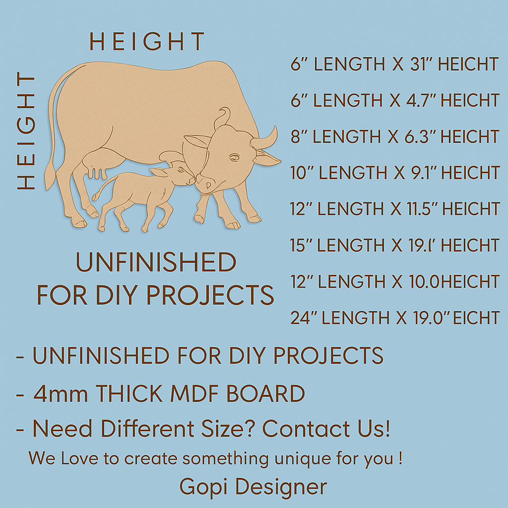 MDF Pre Marked Cow 3