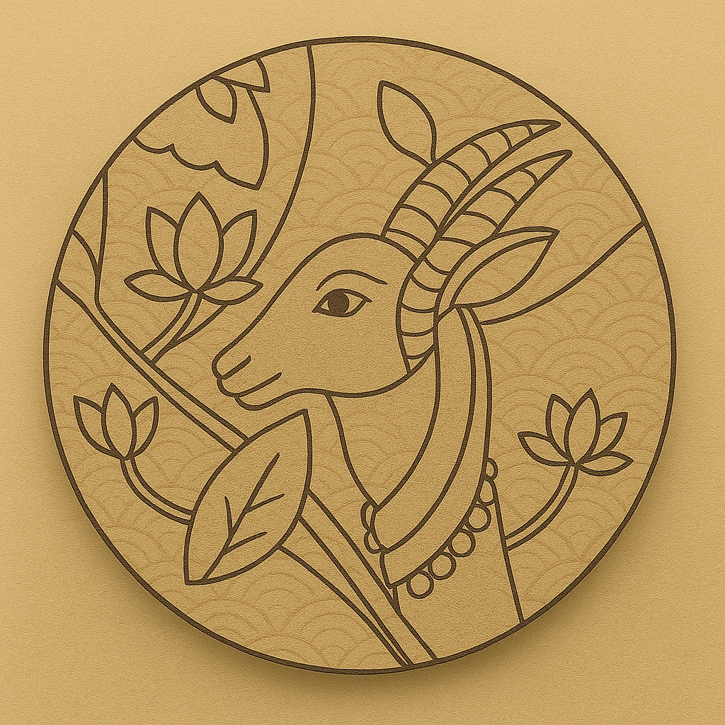 Pichwai Cow Pre Marked Wall Plate