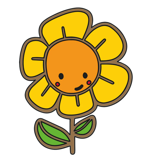 Pre Marked Flower Shape MDF Fridge Magnets Base