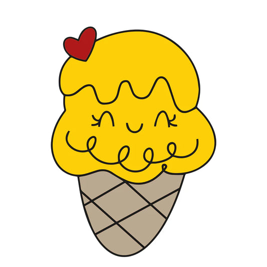 MDF Cute Ice-Cream Fridge Magnet