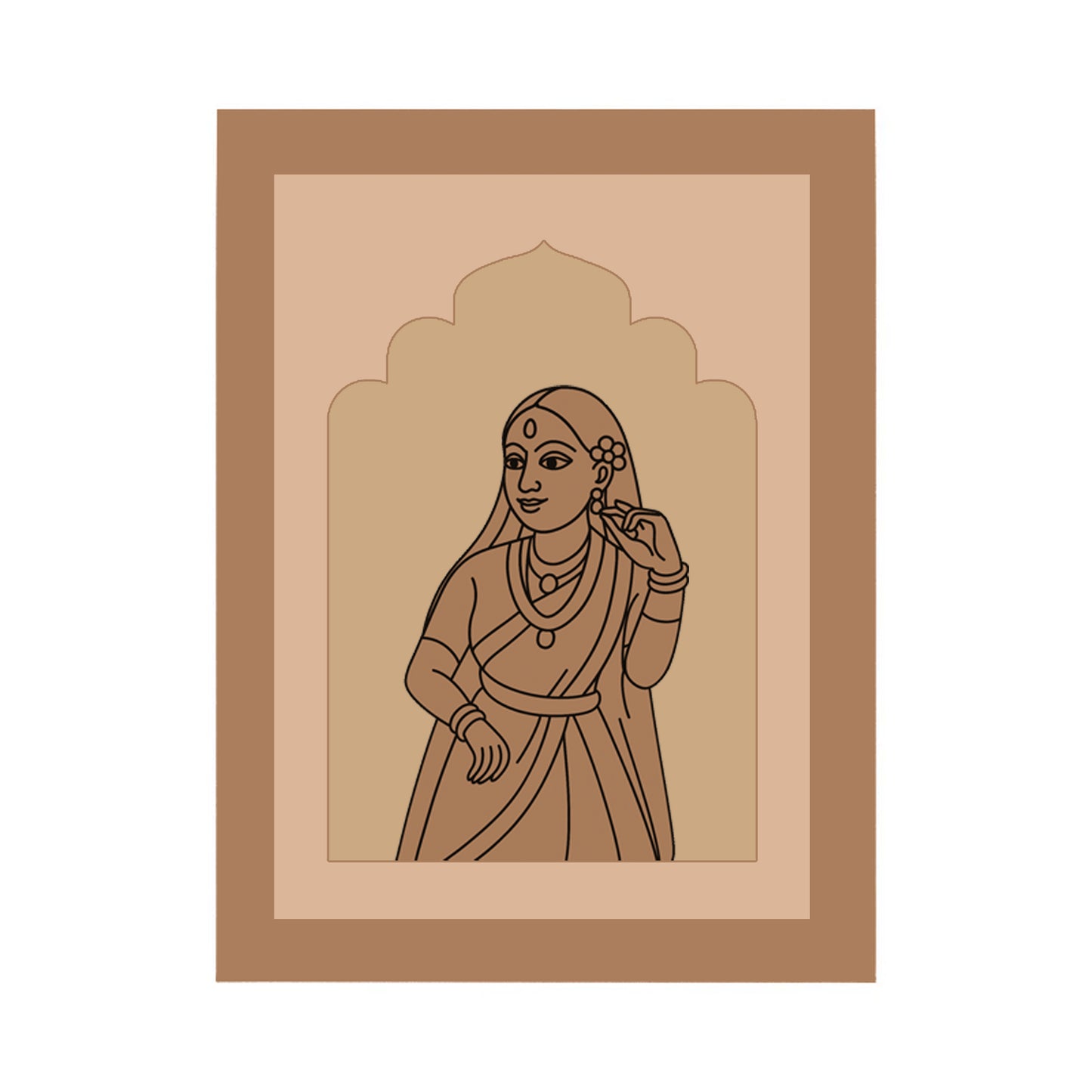 DIY Maharani Designer MDF Plain Jharokha
