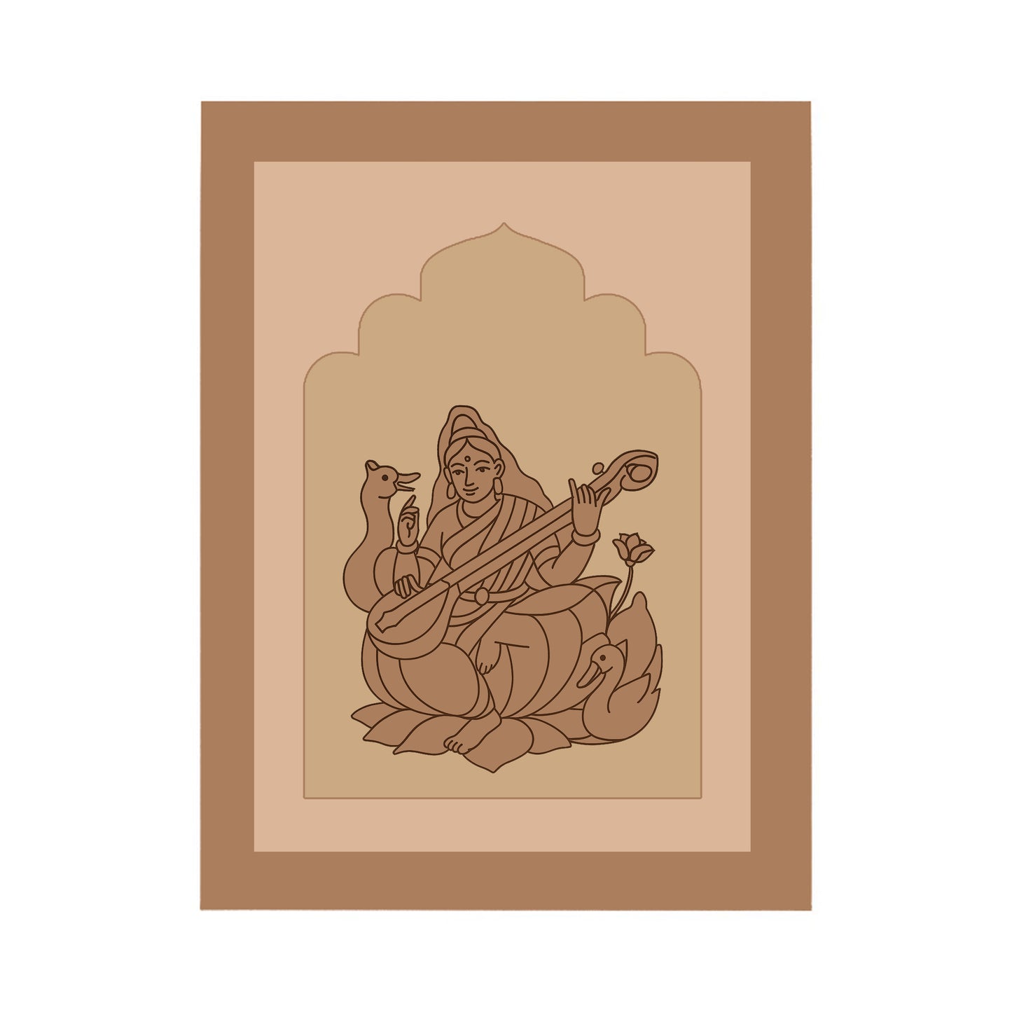 Lord Saraswathi Design MDF Plain Jharokha