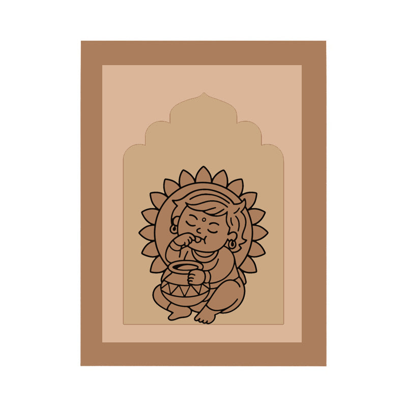 Krishna Design MDF Plain Jharokha
