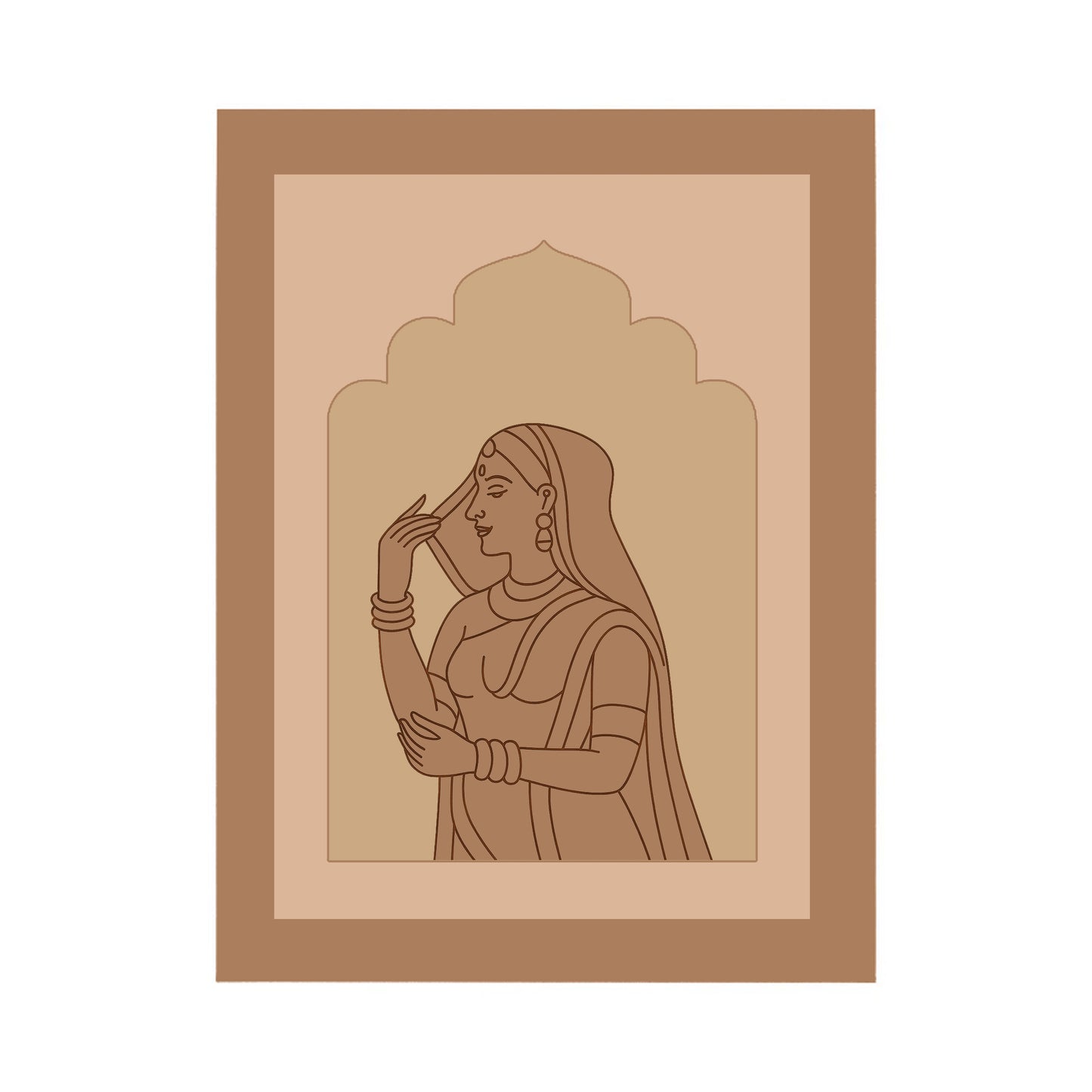 Woman Design MDF Plain Jharokha