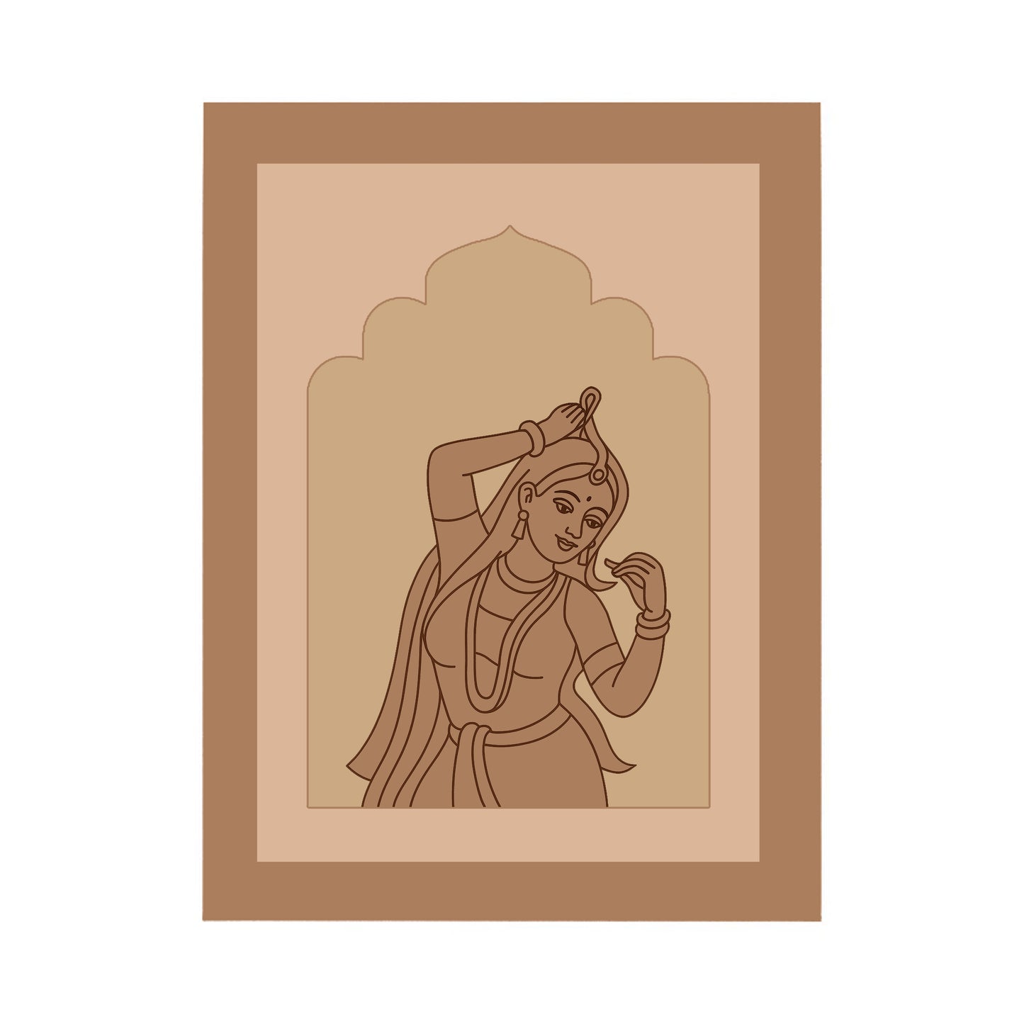 Woman Design MDF Plain Jharokha