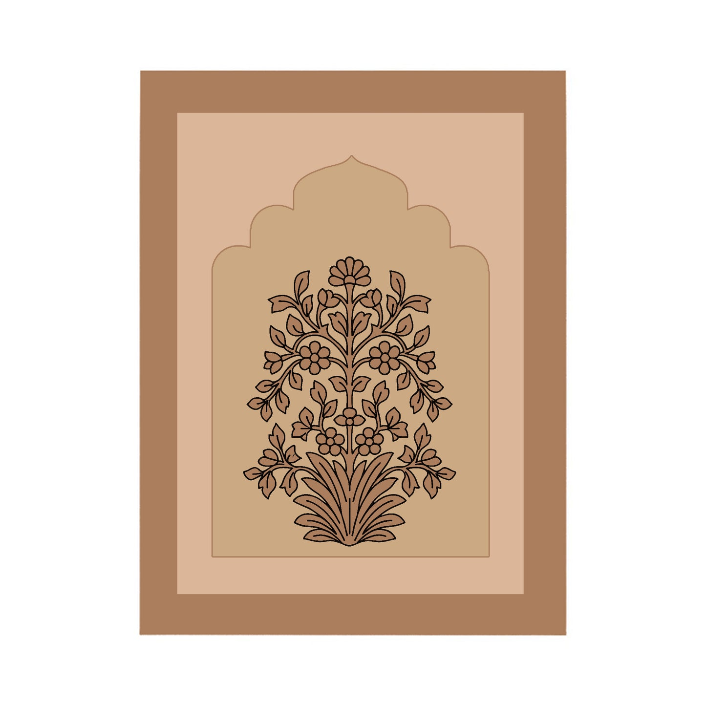 Plant Design MDF Plain Jharokha