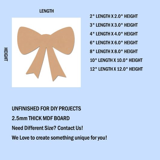 MDF Ribbon Bow Cutout