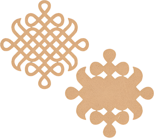 Muggu Pattern MDF Kolam Art Cutout