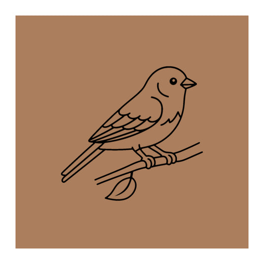 Sparrow Bird Pre-marked Design for painting