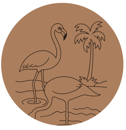 Flamingoes Pre-marked Design for painting