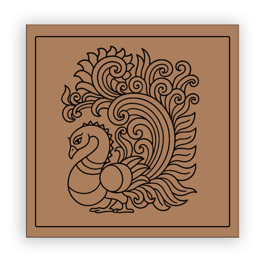 Peacock Pre-marked Design for painting