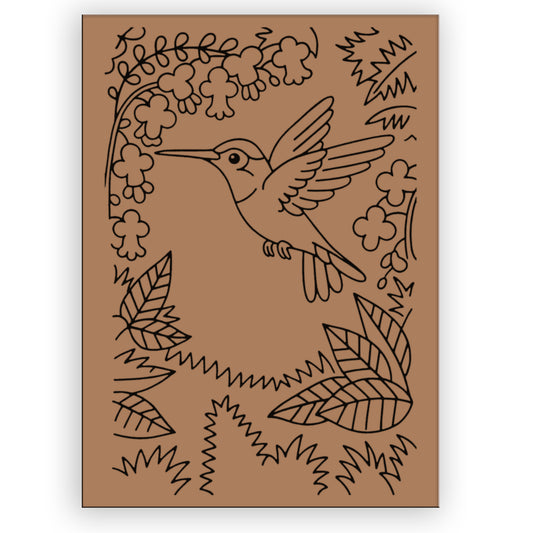 Humming Bird Pre-marked Design for painting