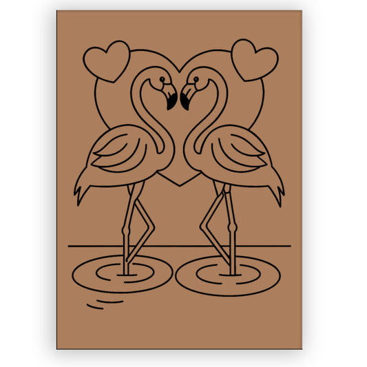 Flamingoes Pre-marked Design for painting