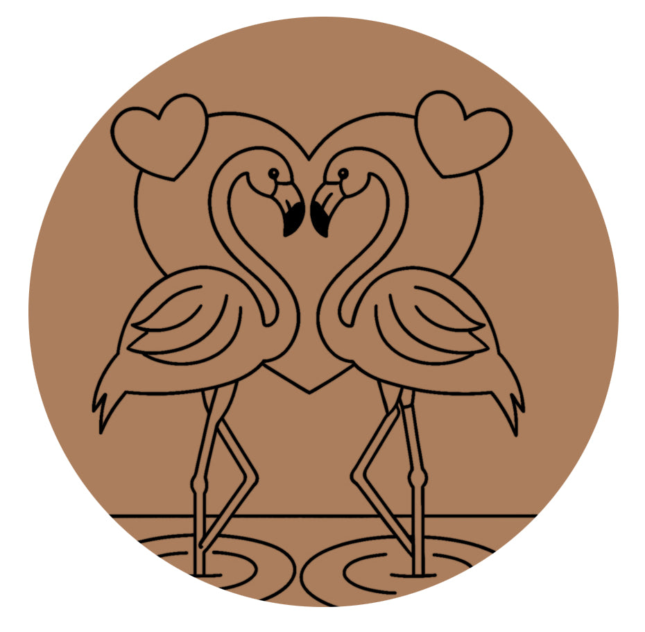 Flamingoes Pre-marked Design for painting