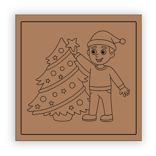 Christmas Boy Pre-marked for Painting