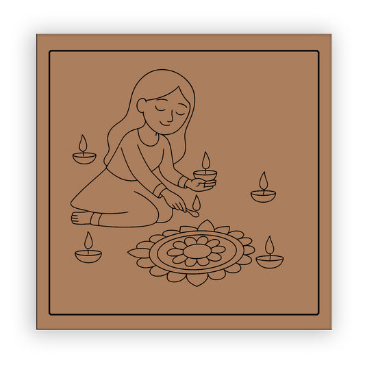 Rangoli DIY Canvas Base for Painting