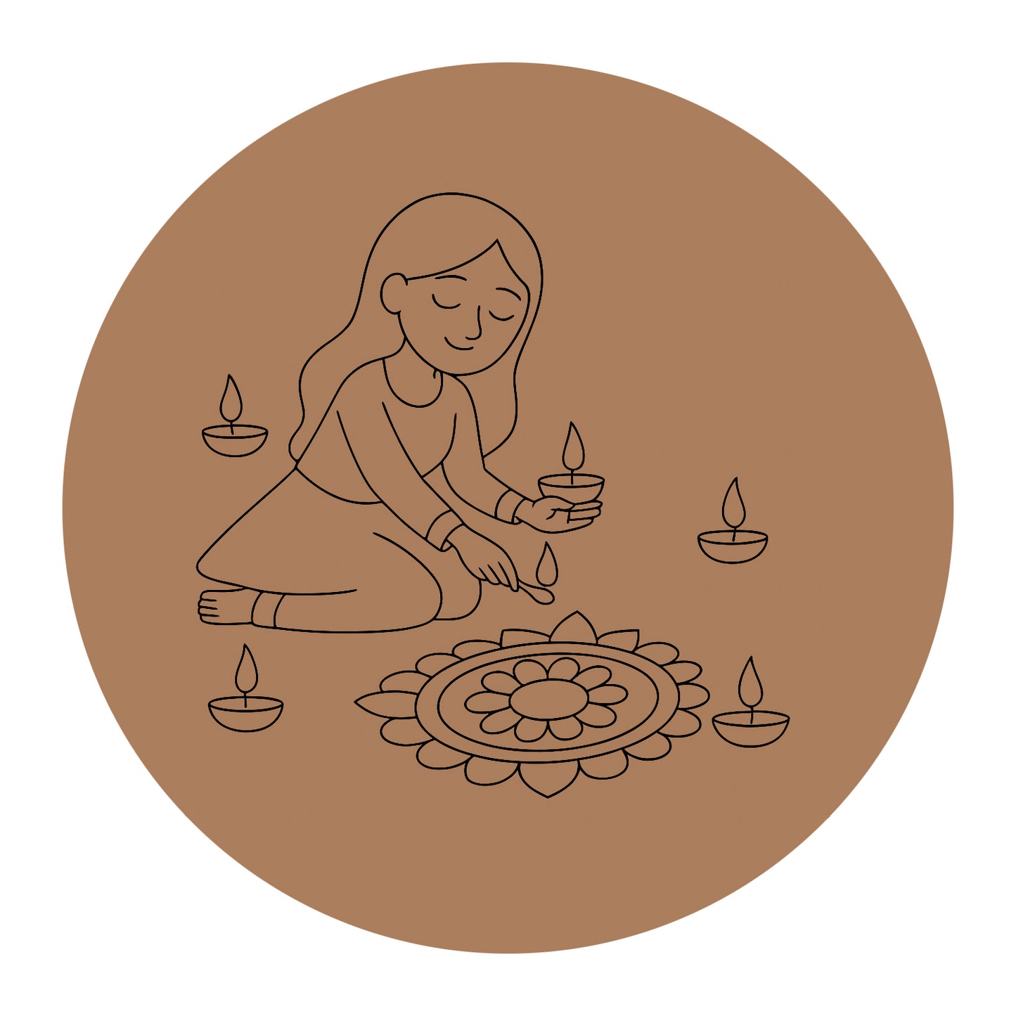 Rangoli DIY Canvas Base for Painting
