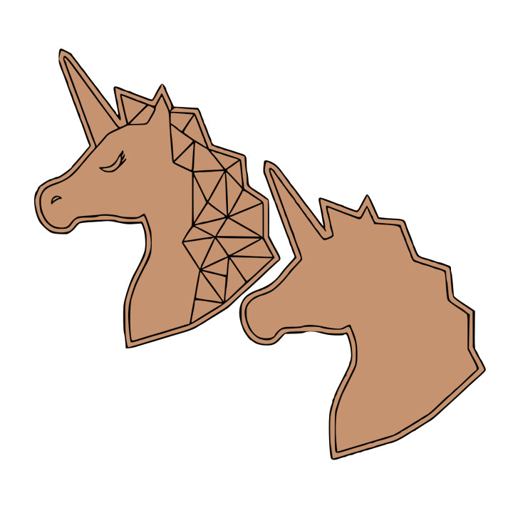 Geometric Horse MDF Puzzle
